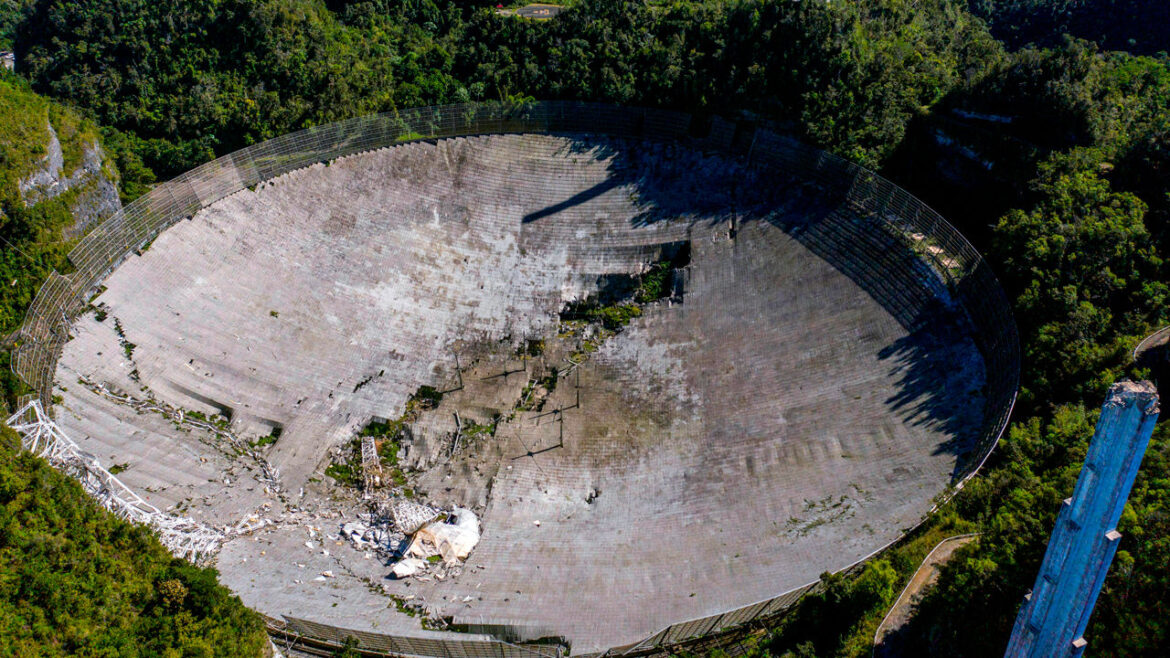 The Arecibo Observatory Collapses
