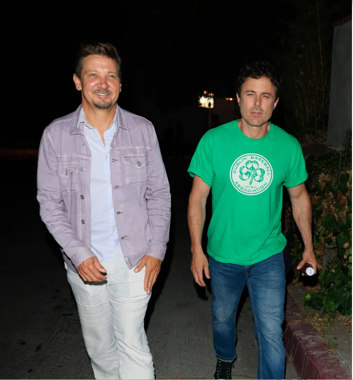 Jeremy Renner Walking Normal for Party