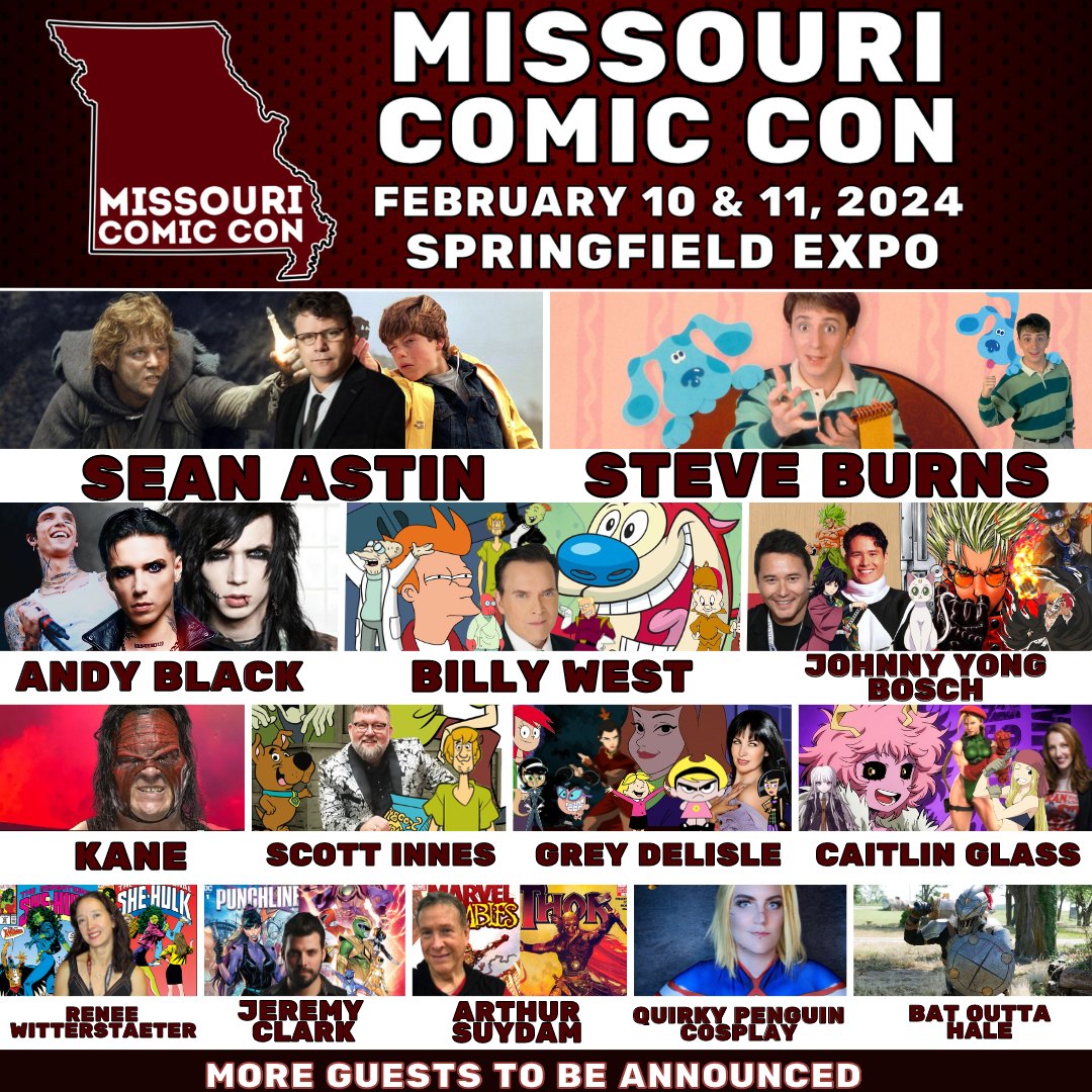 Featured Celebrity Guests Coming to Missouri Comic Con