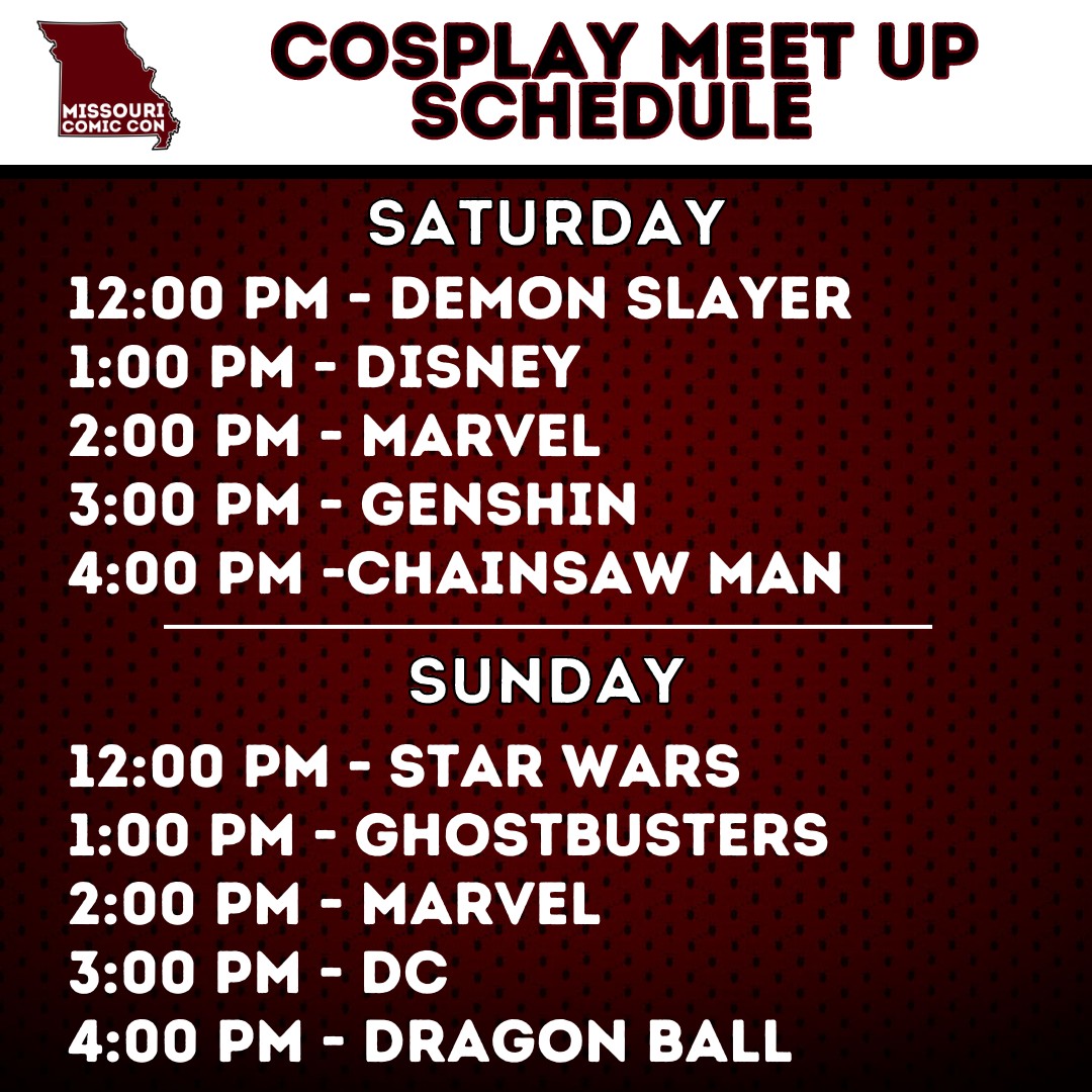 Cosplay Meet Ups at Missouri Comic Con