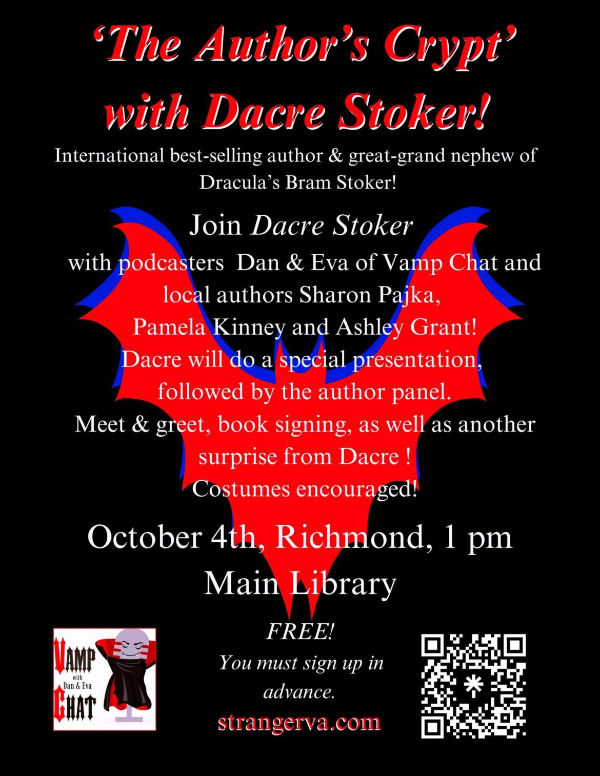 StrangeVA welcomes Dacre Stoker to Richmond, Virginia