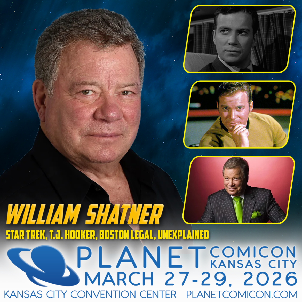 95 Years of Boldly Going: Happy Birthday to William Shatner!- See Him at Planet Comicon Kansas City